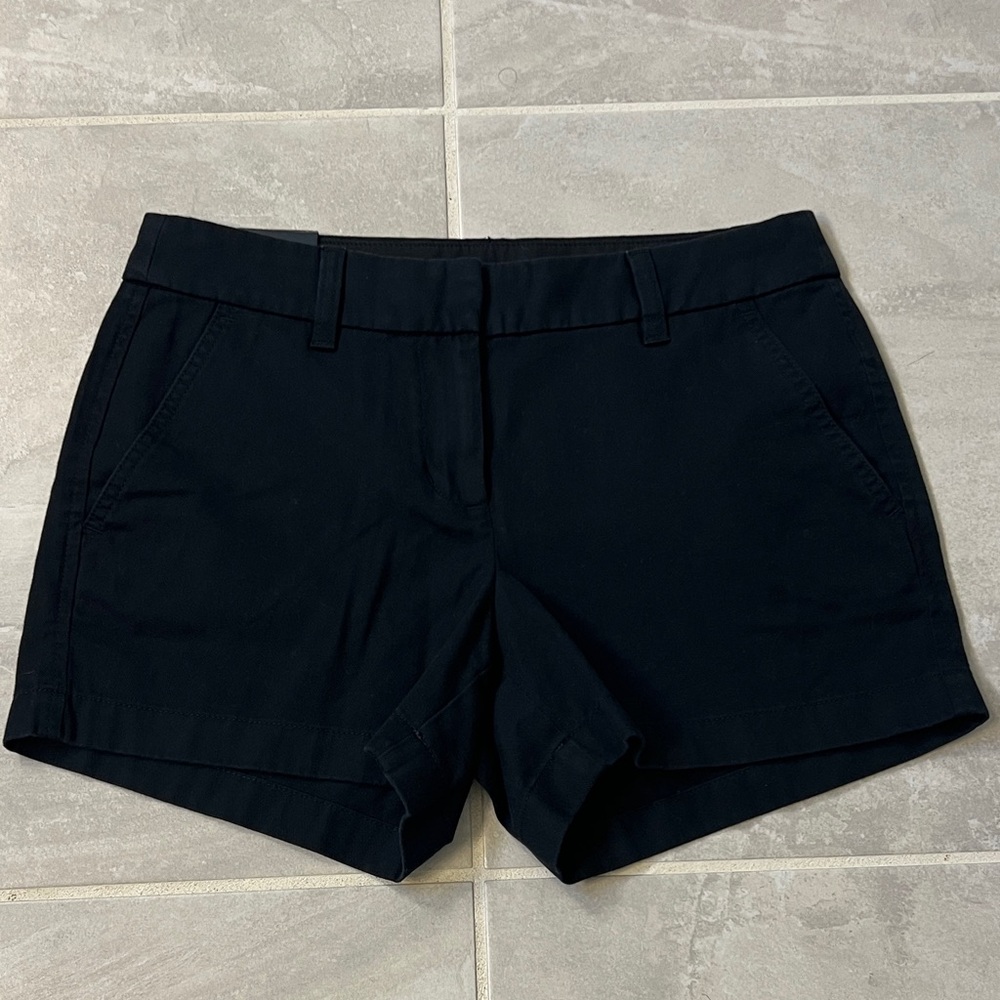 J. Crew Women's 3.5” chino Shorts 2 black nwt